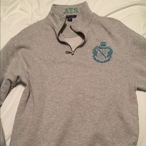 Grey 3/4 zip sweatshirt